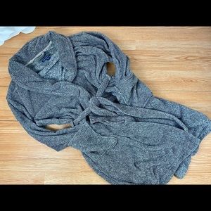 TOMMY BAHAMA Heather Gray Plush Fleece Bathrobe Size L/XL